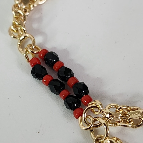 Gold Filled Child's Azabache Protection Bracelet - Picture 4 of 8